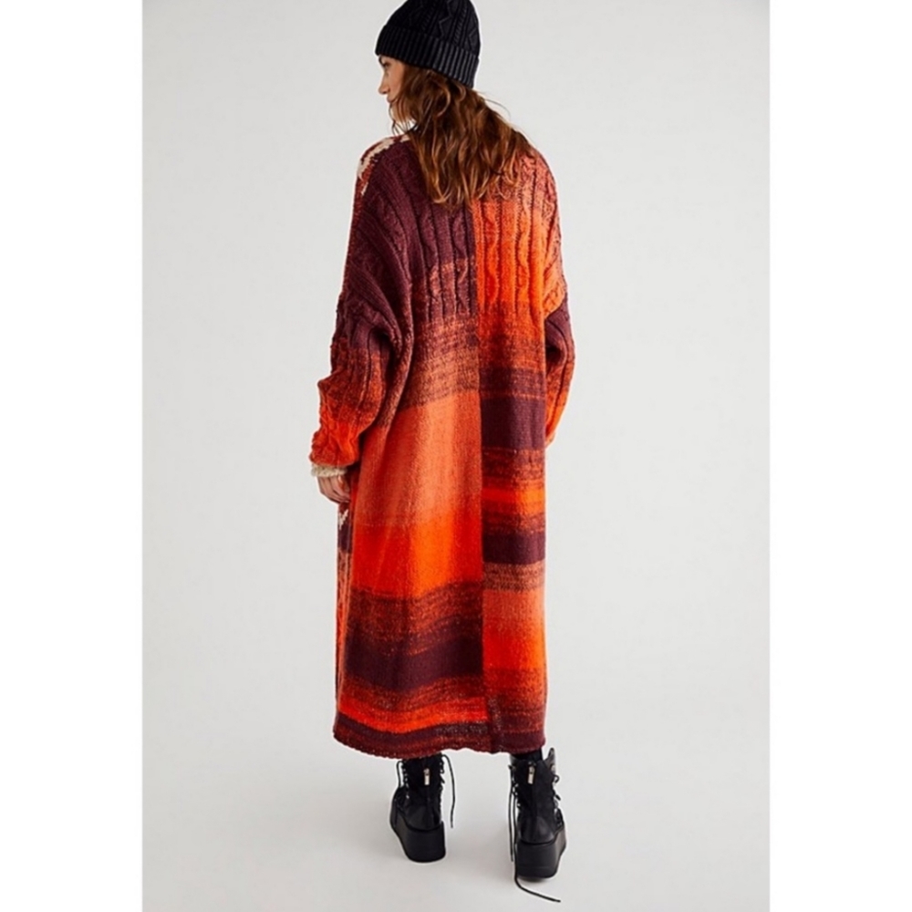 Free People Flurry Longline Duster Cardigan Sweater XS/S - Picture 4 of 5